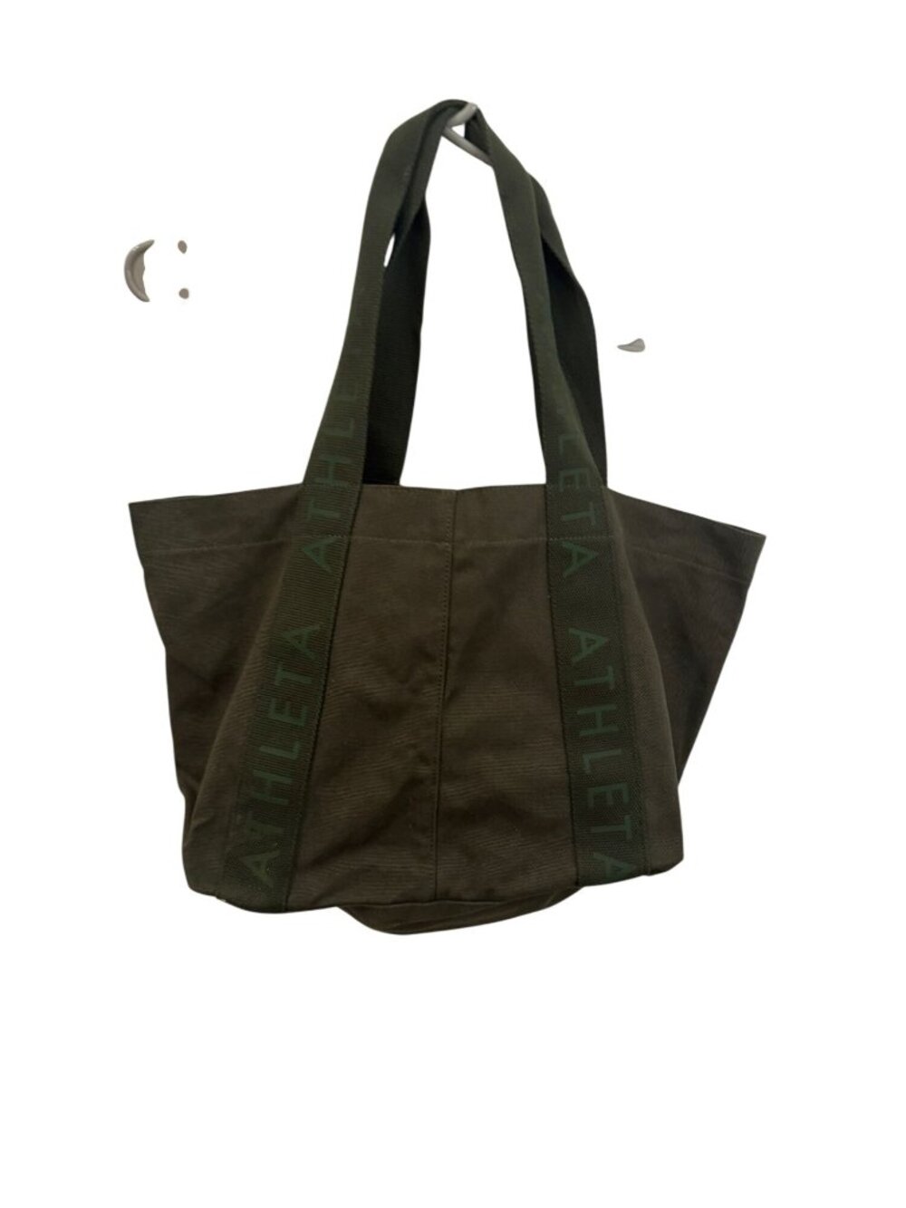 Athleta green canvas tote in great shape